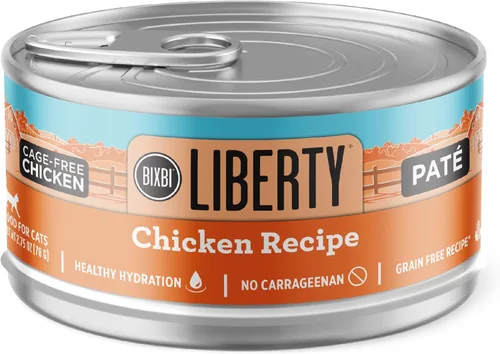 Miniatura 11 de BIXBI Liberty Alimento húmedo enlatado para gatos, sin granos, receta de paté de atún, 2.75 onzas (paquete de 24)