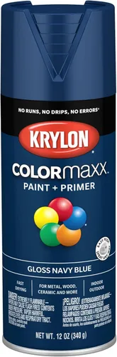 Krylon - Pintura y primer en aerosol COLORmaxx K05529007, 12 onzas, azul marino brillante