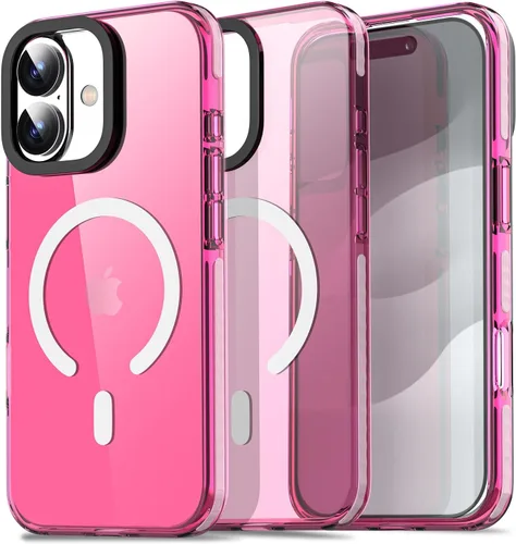 Miniatura 311 de AICase Funda protectora para iPhone 16 compatible con iPhone 16, delgada, ligera, transparente [no amarillenta] Diseño vibrante