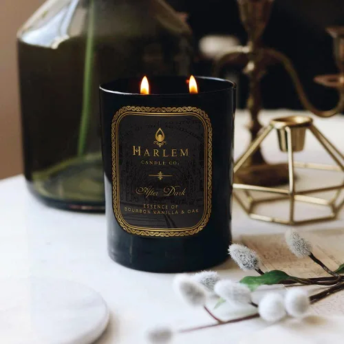 Miniatura 4 de HARLEM CANDLE CO. After Dark - Vela de soja perfumada de lujo, 11 onzas, tiempo de combustión de 80 horas, bergamota, azafrán, vainilla borbónica
