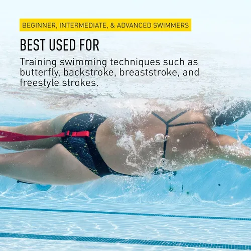 Miniatura 5 de FINIS Paracaídas de natación para entrenamiento de resistencia - Construye fuerza y resistencia - Cinturón ajustable Rojo - 8 pulgadas