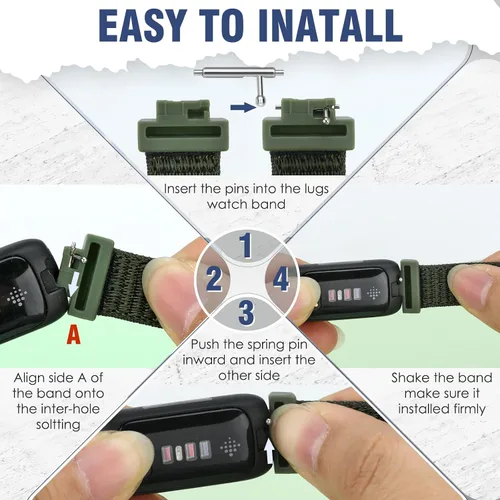 Miniatura 2 de Bcuckood Correa de nailon compatible con Fitbit Inspire 3/2/HR/Fitbit Ace 3/2, correa deportiva de nailon suave, transpirable, ajustable, correa