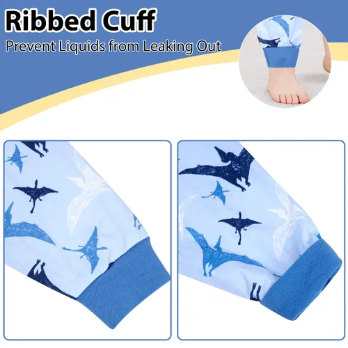 Miniatura 4 de MooMoo Baby Pantalones de pañales impermeables para entrenamiento para ir al baño, 2 paquetes de pantalones de entrenamiento nocturno para niños