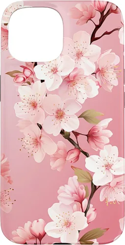 Miniatura 6 de Funda para iPhone 15 Pro Max Japón Pink Flower Sakura Florist Anime Cherry Blossom
