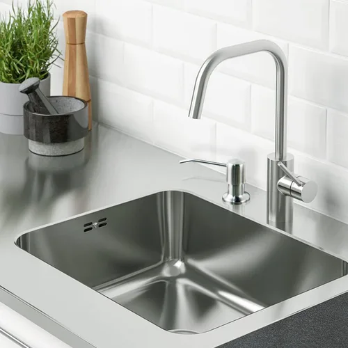 Miniatura 2 de Dispensador de Jabón para Fregadero de Cocina (Níquel Cepillado), Dispensador de Jabón de Acero Inoxidable para Encimera con Bomba y Kit de Tubo