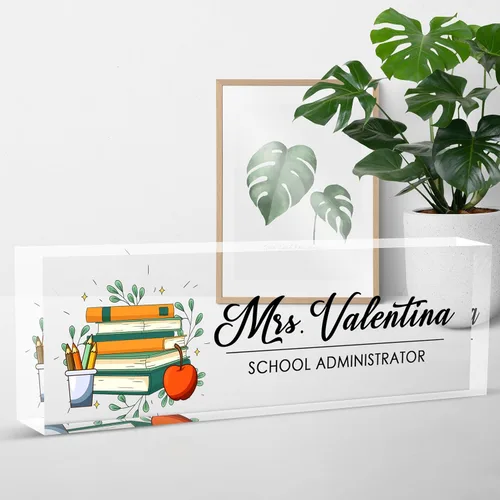 Miniatura 11 de Placa de nombre para escritorio, placa de nombre de escritorio personalizada, regalos para compañeros de trabajo, jefe, profesor, enfermera, regalos
