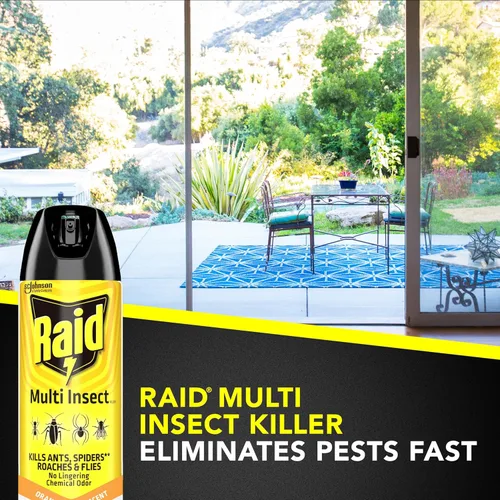 Miniatura 7 de Raid Asesino de insectos múltiples, brisa de naranja, 15 onzas (paquete de 1)