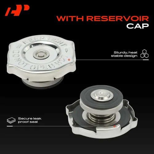 Miniatura 5 de A-Premium Tanque de depósito de recuperación de desbordamiento de refrigerante del motor presurizado delantero [con tapa y tubería] Compatible