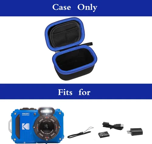 Miniatura 7 de Mchoi Funda de transporte rígida impermeable de repuesto para cámara digital Kodak PIXPRO WPZ2 resistente e impermeable, solo funda, azul