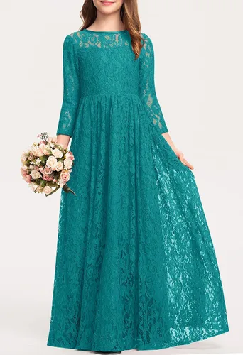 Miniatura 7 de HOSIKA Vestido elegante de encaje bohemio para niñas de 6 a 12 años