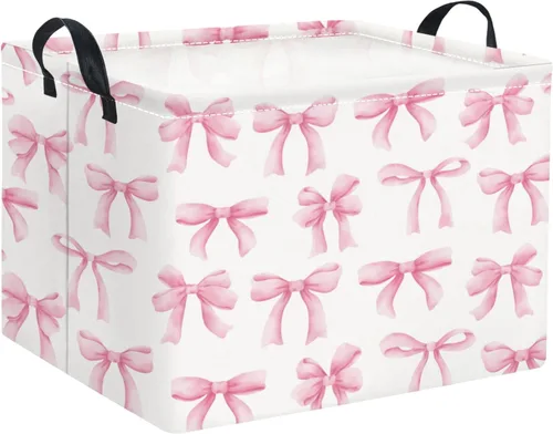 Miniatura 11 de Cesta de regalo rectangular para almacenamiento de niños; lindo organizador de juguetes para estante, libro y decoración de habitación (Animal)