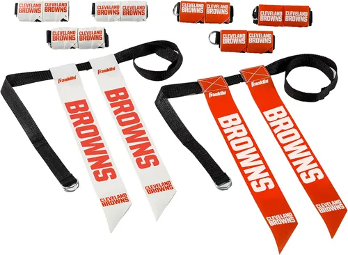 Miniatura 36 de Franklin Sports NFL - Conjuntos de fútbol con bandera del equipo de la NFL, cinturones + banderas, para niños + adultos, se adapta a cintura