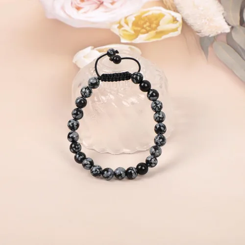Miniatura 4 de AD Beads Pulseras de piedras preciosas unisex de 0.315 pulgadas (0.315 in), macramé curativo ajustable de 7 a 9 pulgadas Usa esta pulsera