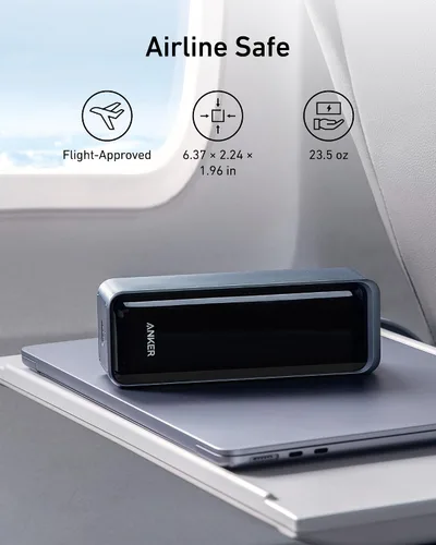 Miniatura 6 de Anker Prime Power Bank, cargador portátil de 27,650 mAh de 3 puertos y 250 W para viajes, aprobado por la TSA, aplicación inteligente, para MacBook