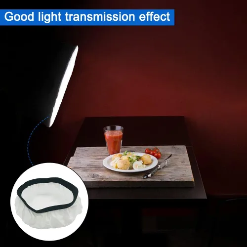 Miniatura 7 de findTop Paquete de 4 calcetines difusores de luz, cubierta elástica universal para lámpara de anillo de luz y fotografía de flash