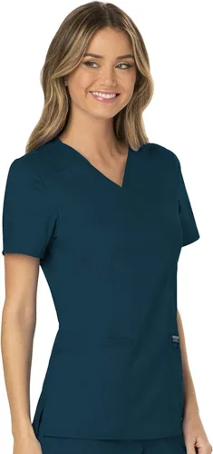 Miniatura 6 de Cherokee - Camiseta de ropa quirúrgica para mujer estilo cruzado falso para trabajar WW610