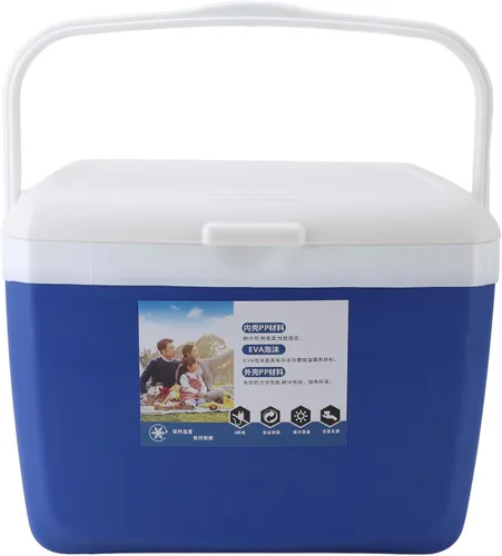 Enfriador portátil aislado con asa, caja de hielo portátil, enfriador de campamento, bolsa térmica portátil para campamento, portón trasero, playa,
