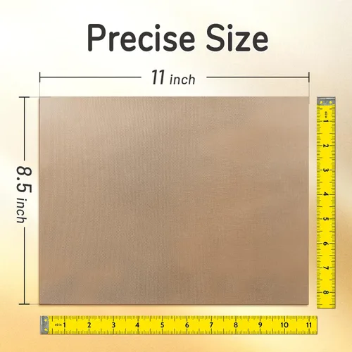 Miniatura 3 de TransOurDream Paquete de 3 Láminas de Teflón PTFE Tamaño S de 8.5 x 11" para Mini Prensa de Calor Alfombrilla Artesanal Resistente al Calor Papel