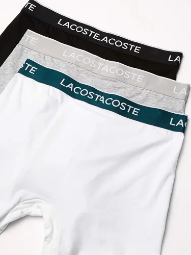 Miniatura 2 de Lacoste Calzoncillos tipo bóxer elásticos de algodón para hombre, estilo casual, clásico, paquete de 3