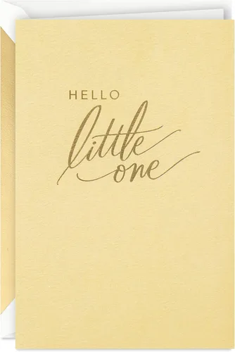 Tarjeta de Baby Shower Hallmark Signature para Nuevos Padres (Hola, Pequeñín) Bienvenida al Nuevo Bebé, Felicitaciones, Revelación de Género