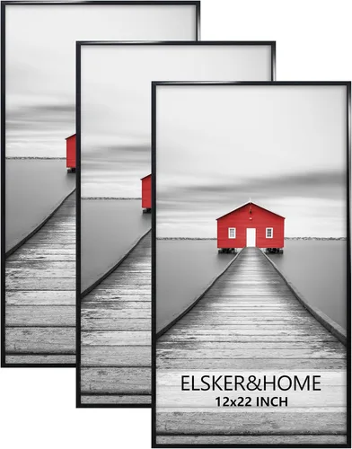 Miniatura 47 de ELSKER&HOME 18x24 Marco para Póster 3 Pack, Marco Plateado para Montaje Horizontal o Vertical en la Pared, Resistente y a Prueba de Arañazos