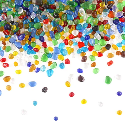 Miniatura 6 de Hilitchi Piedras preciosas de vidrio planas, mármoles de vidrio para eventos, bodas, cumpleaños, Navidad, decoración de jarrones, rellenos de mesa