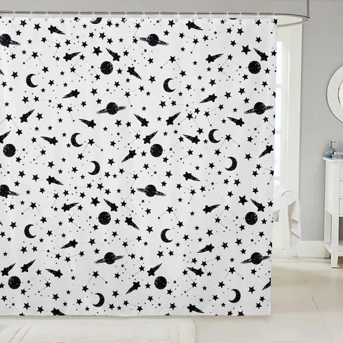 Miniatura 9 de Manfei Cortinas de ducha para niños con lazo de dibujos animados, diseño de mariquita, escarabajo, insecto, niñas, niños, cortinas impermeables