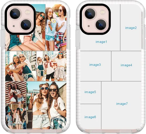 Miniatura 16 de Funda de teléfono personalizada para iPhone 13 personalizada con collage de múltiples imágenes, funda resistente a los arañazos, a los golpes, funda