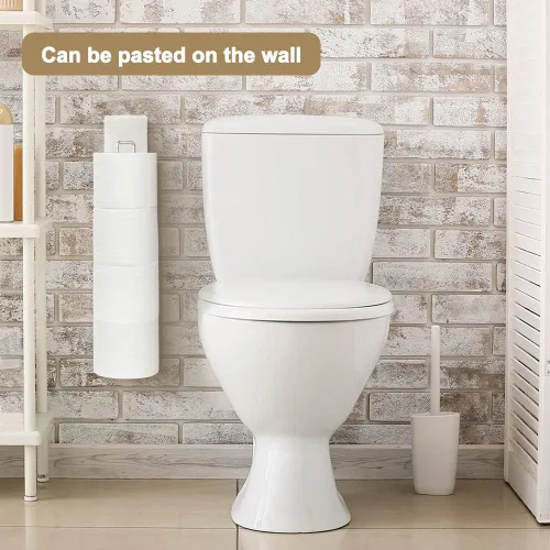 Miniatura 2 de 2 soportes para papel higiénico sobre el tanque para papel higiénico de 4 rollos, soporte de almacenamiento de papel higiénico para baño, soporte