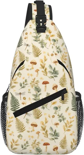 Miniatura 23 de Bolso bandolera para hombres y mujeres, mochila cruzada floral de tulipán pastel, mochila casual de senderismo para viajes, deportes, correr, bolsa