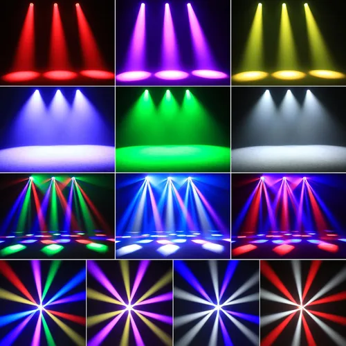 Miniatura 3 de HOLDLAMP Luces de DJ de cabeza móvil, mini 7 x 25 W, haz RGBW y luces de escenario de lavado, efecto LED 4 en 1, luz de enfoque de ojo de abeja