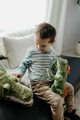 Miniatura 2 de The Petting Zoo Iguana - Peluche de peluche, regalos para niños, animales reptiles salvajes Onez, juguete de peluche de iguana de 18 pulgadas