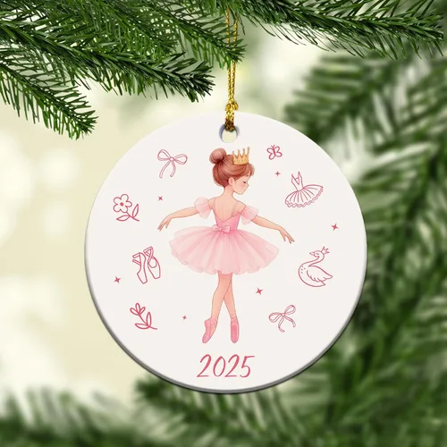 Miniatura 2 de Adorno de bailarina 2025 – Regalos de ballet para niñas pequeñas, niños, adolescentes y bailarines – Adornos de ballet para árbol de Navidad