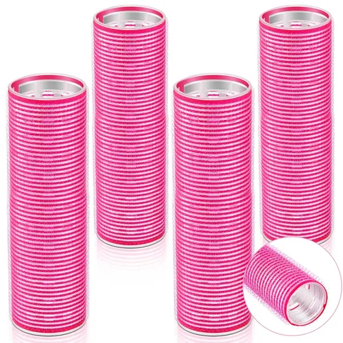 Miniatura 10 de WILLBOND 4 Piezas Rodillos para Cabello Largo para Flequillo Rizadores de Núcleo de Aluminio Rodillo Térmico de Autoagarre para Cabello Largo