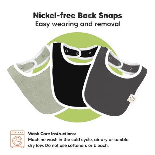 Miniatura 9 de Paquete de 8 baberos orgánicos para niños y niñas, baberos de algodón suave para babear y dentición para bebés niñas y niños, extra absorbentes