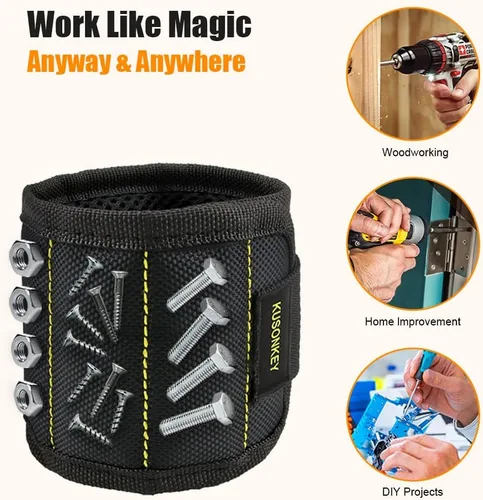 Miniatura 5 de Regalos para el día del padre de hija, hijo, esposa, pulsera magnética KUSONKEY regalo para hombres que lo tienen todo, soporte magnético de muñeca