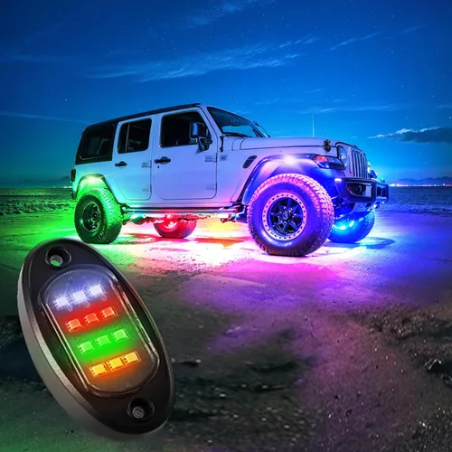 1Pod RGB Dream Color Rock Light Usado para Reemplazar La Luz Dañada, Compatibilidad para 4pods, 6pods, 8pods, 10pods, 12pods RGB+IC LED Dream