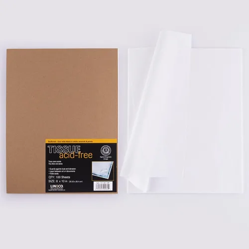 Miniatura 2 de Lineco Buffered papel intercalado sin ácidos, extiende la vida útil del papel, fotografías, textiles y artefactos. Uso para fotografías, blanco