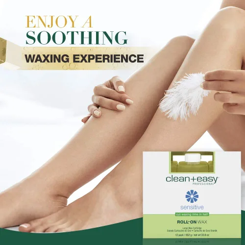 Miniatura 2 de Clean + Easy Recambio de cera enrollable sensible grande – Recarga de cera grande para cartuchos, eliminación rápida y fácil del cabello, paquete