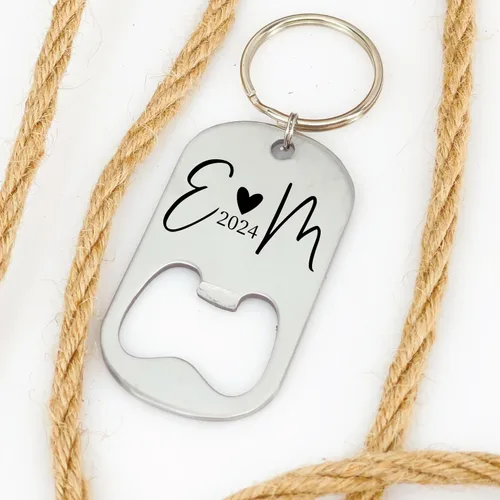 Miniatura 5 de Abrebotellas personalizado de regalo para novio de novia te amo más novio citas aniversario novio cumpleaños amor botella