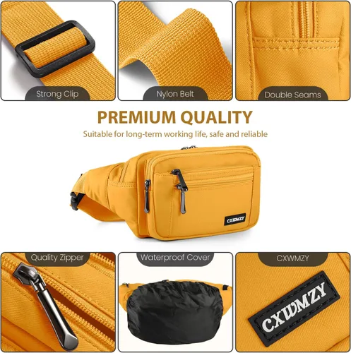Miniatura 4 de CXWMZY Riñoneras para mujeres y hombres, riñoneras con múltiples bolsillos, gran capacidad, impermeable, casual, para viajes de Disney, ciclismo