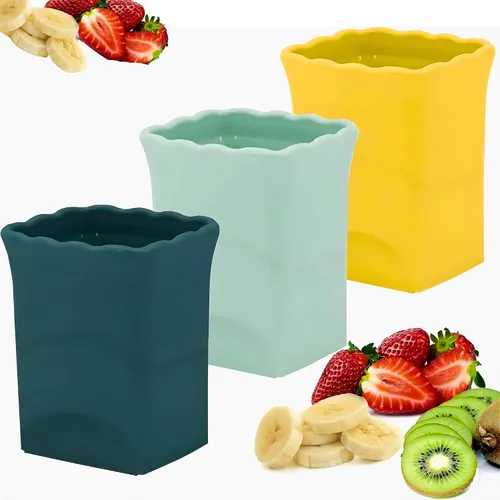 Juego de 3 piezas de cortador de frutas - Cortador de fresas, plátanos, huevos, champiñones y ensaladas rápido y fácil - Accesorio de cocina