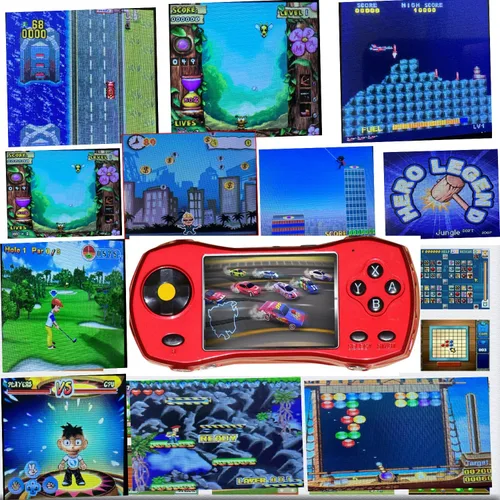 Miniatura 2 de Consola de juegos de mano para niños con 240 juegos retro precargados, reproductor de juegos portátil con batería recargable, pantalla LCD de 3.0