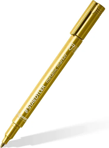 Miniatura 3 de STAEDTLER 8323-S BK3 Pack of Gold and Silver Metallic Pens and a White Marker Pen