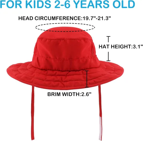 Miniatura 94 de Connectyle Sombrero de sol para niños y niñas, sombrero de pescador de ala ancha UPF 50+, sombrero de protección solar, sombrero transpirable