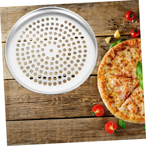 Miniatura 8 de Luxshiny Bandeja perforada multifuncional para pizza ventilada para distribución uniforme del calor para cocina casera y pizza casera