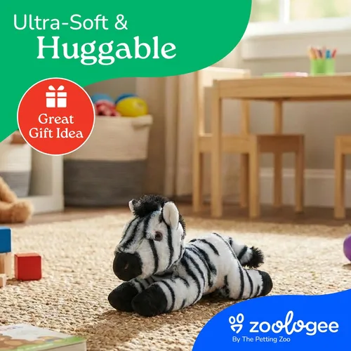 Miniatura 6 de The Petting Zoo - Peluche de pingüino africano de patas negras, regalos para niños, animales del zoológico Scoopz, juguete de pingüino de 8 pulgadas