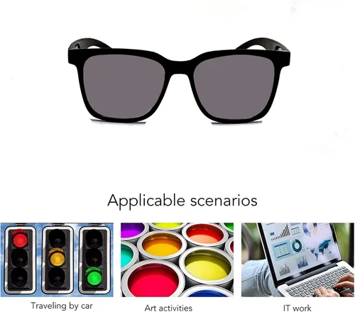 Miniatura 5 de Lentes de doble cara rojos/verdes de la capa de los vidrios ciegos del color ambos uso al aire libre/interior (ES032)