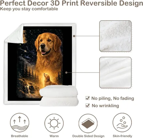 Miniatura 210 de Autumn Teddy Dog Patchwork Sherpa Blanket Fall Cozy Throw Blanket Cute Puppy Quilt Style Warm Soft Blanket for Couch Sofa Bedroom Decor 50x60 Inches