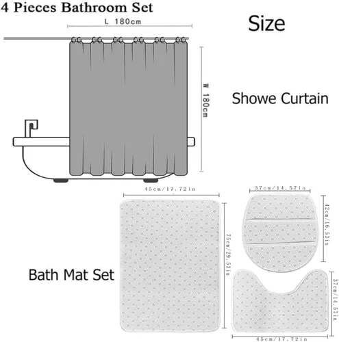 Miniatura 5 de Juego de alfombras de baño Afro Black King Queen Romantic Love de 3 piezas para pareja americana, antideslizantes, lavables, juego de alfombras